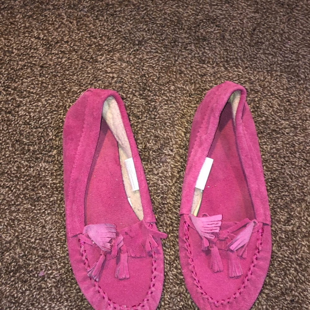 pink moccasins